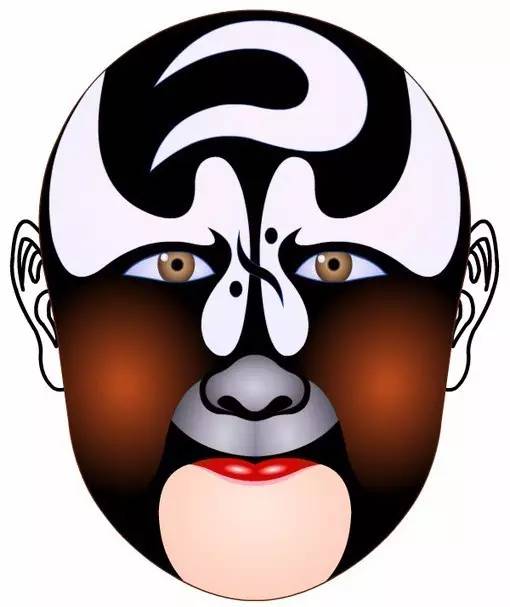 工作时做黑脸京剧中,不同颜色的脸谱代表着不同的艺术形象,表现人物