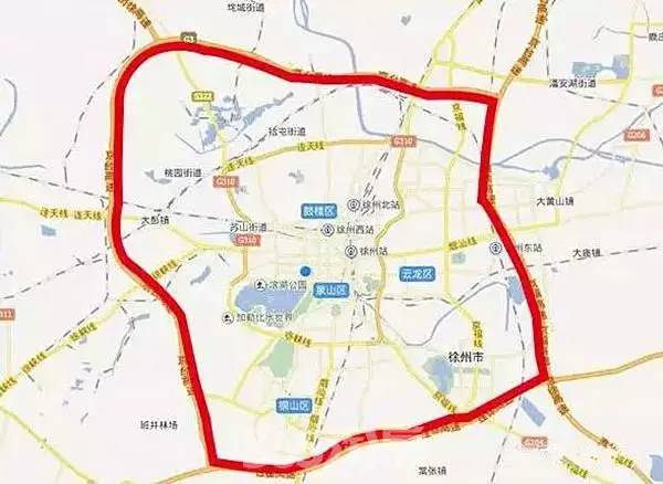 徐州绕城高速贾汪地图图片