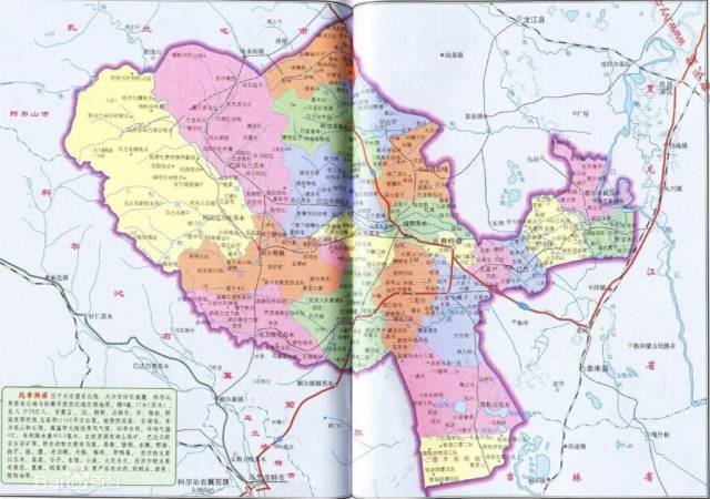 扎赉特旗行政地图图片