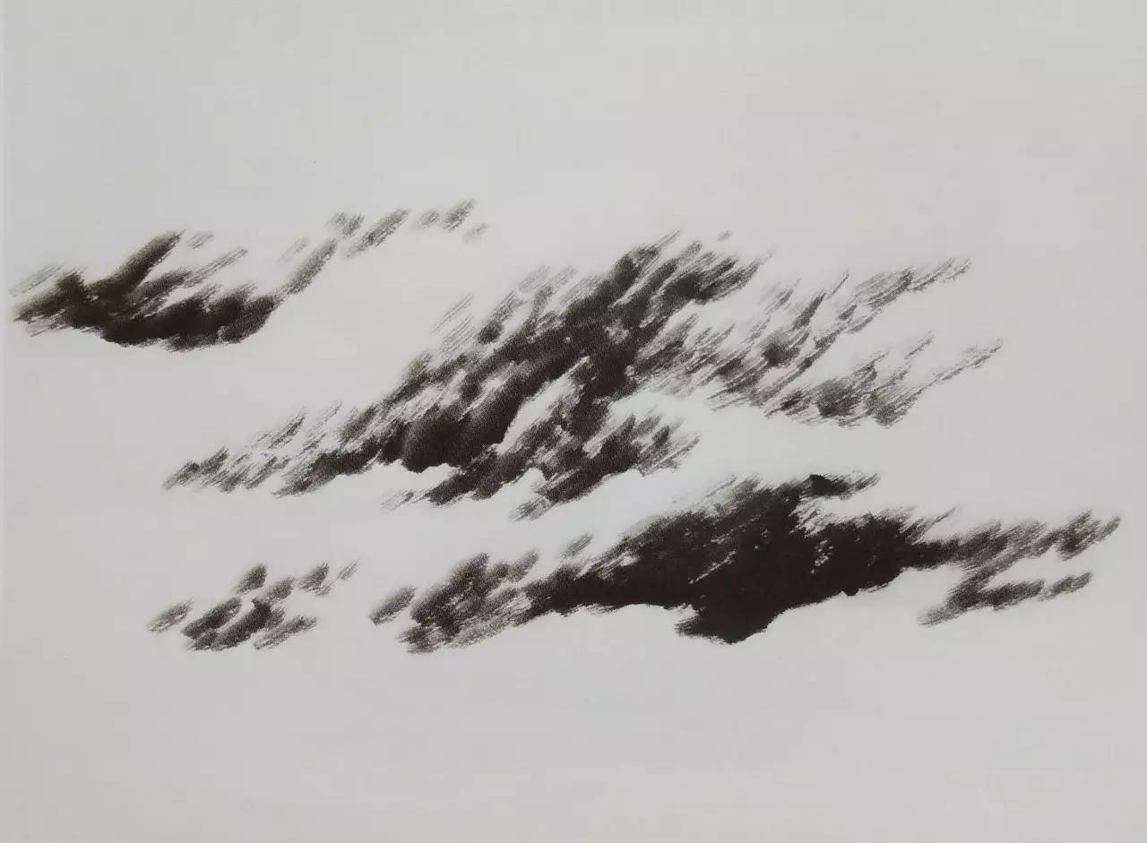 其形如大海波涛,极富动态,这也是云海山水画法营造独特意境的一种主要