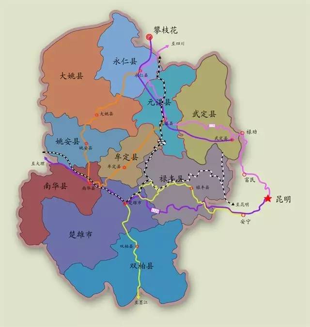 云南楚雄地理位置图片