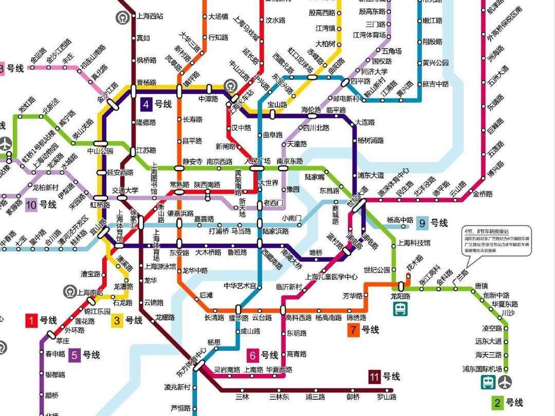 8号线地铁线路图上海图片