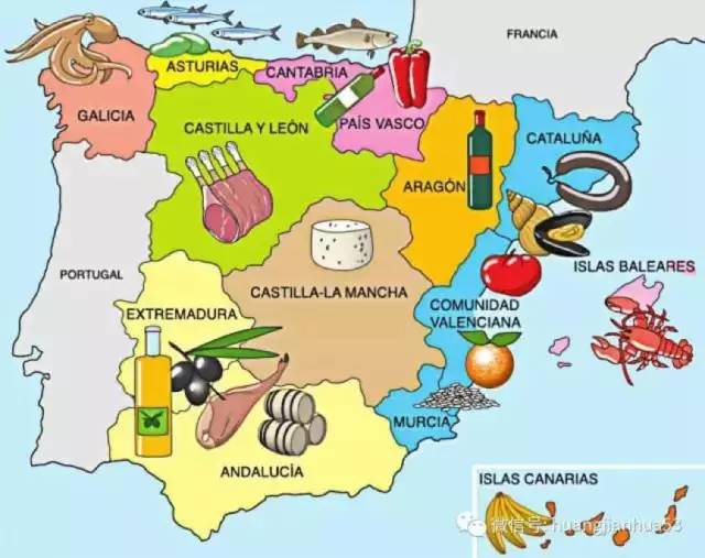 西班牙各省地图图片