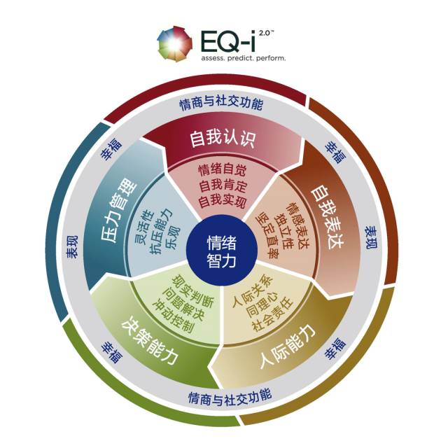 美國mhs公司的團隊根據有關情商的最新研究成果和理論制定的情商模型