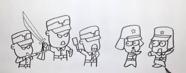 日本军简笔画动漫图片