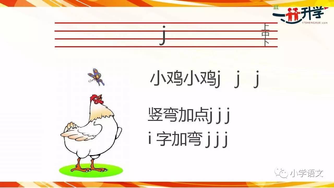 部编本人教版一年级上册《汉语拼音6 jqx》讲解